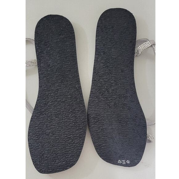 Free People Sandals Womens Size 39 Silver Rhinestones Whimsical Fairy Peasant - Picture 3 of 4